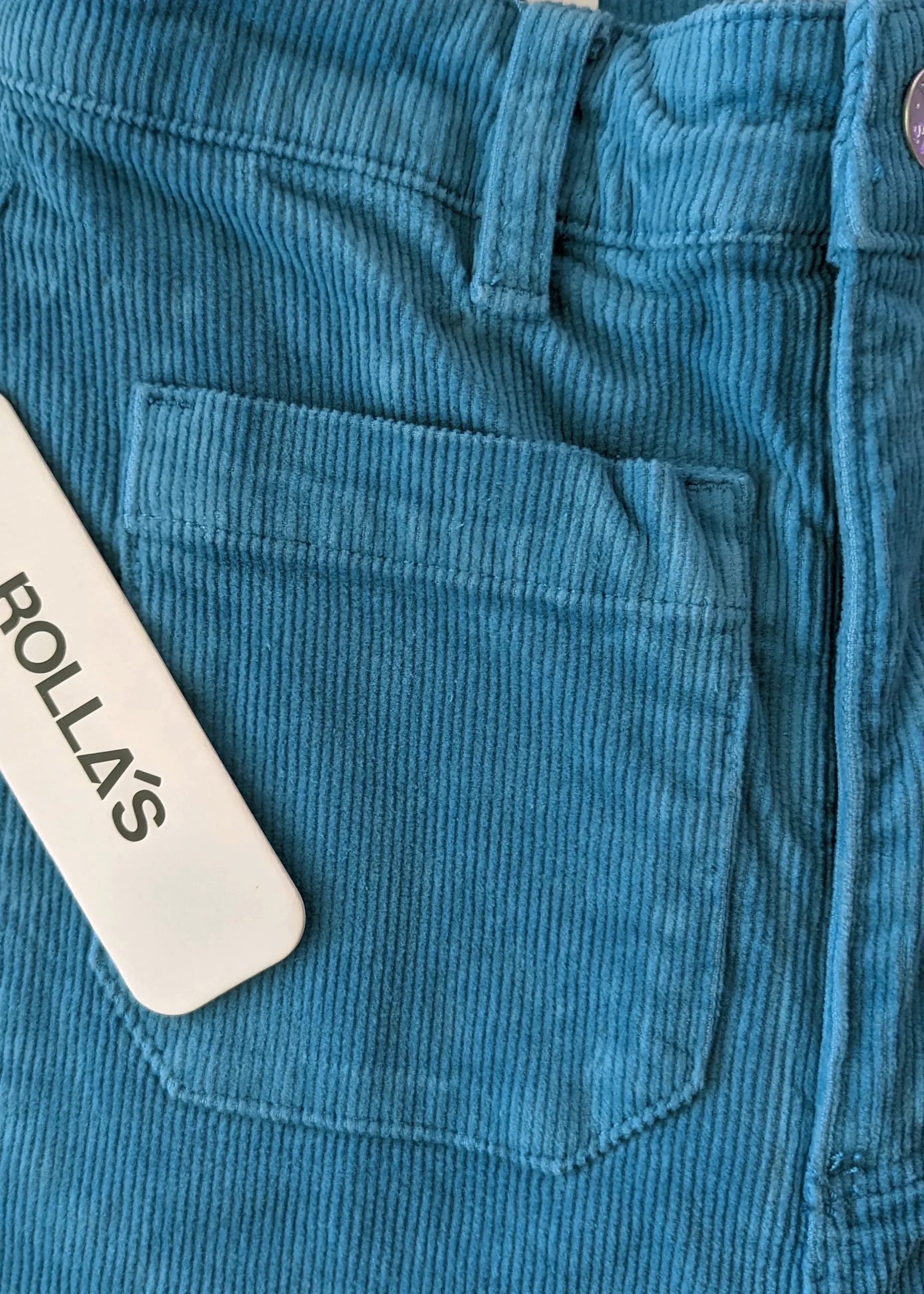 Cornflower Blue Corduroy Sailor Eastcoast Flares <br><I>almost gone! </I>