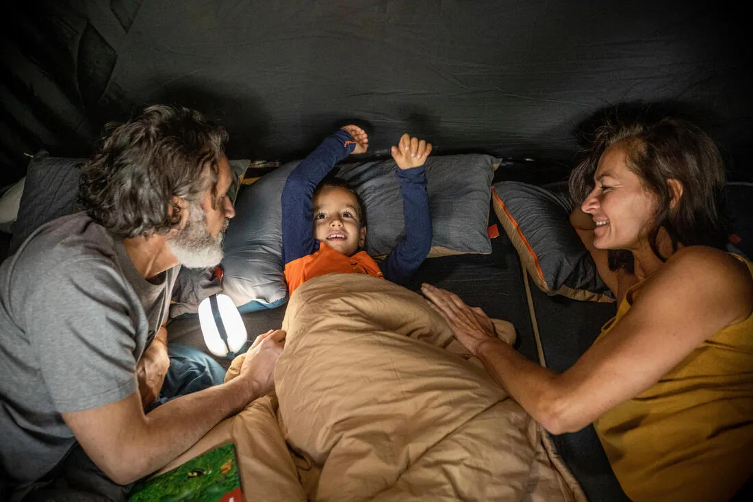 COTTON SLEEPING BAG FOR CAMPING - ARPENAZ 20° COTTON