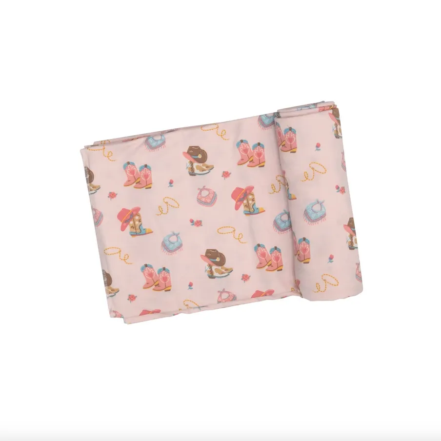 Cowgirl Boots Swaddle Blanket