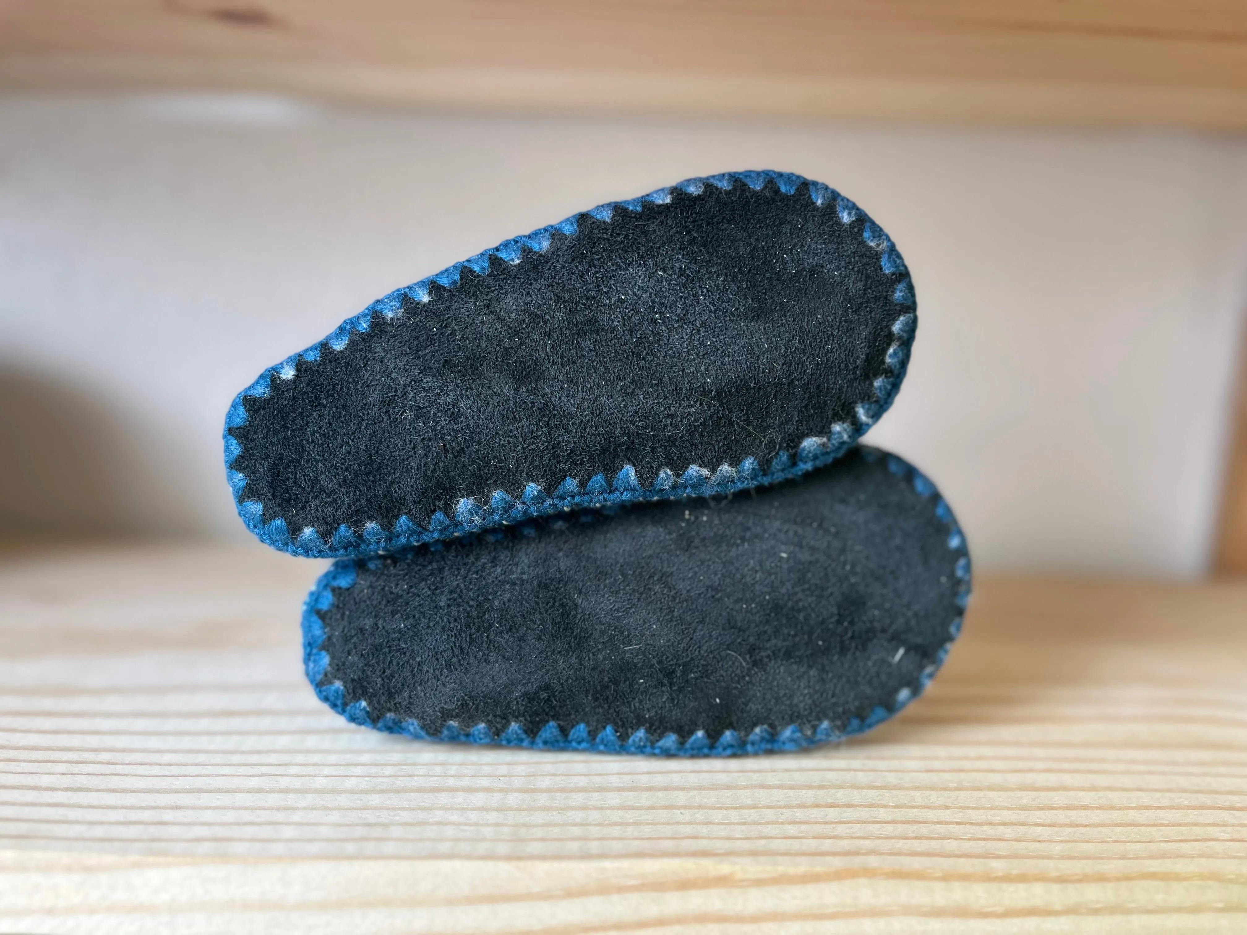 Cozy Crochet, Leather Bottom, Sheepskin Slippers