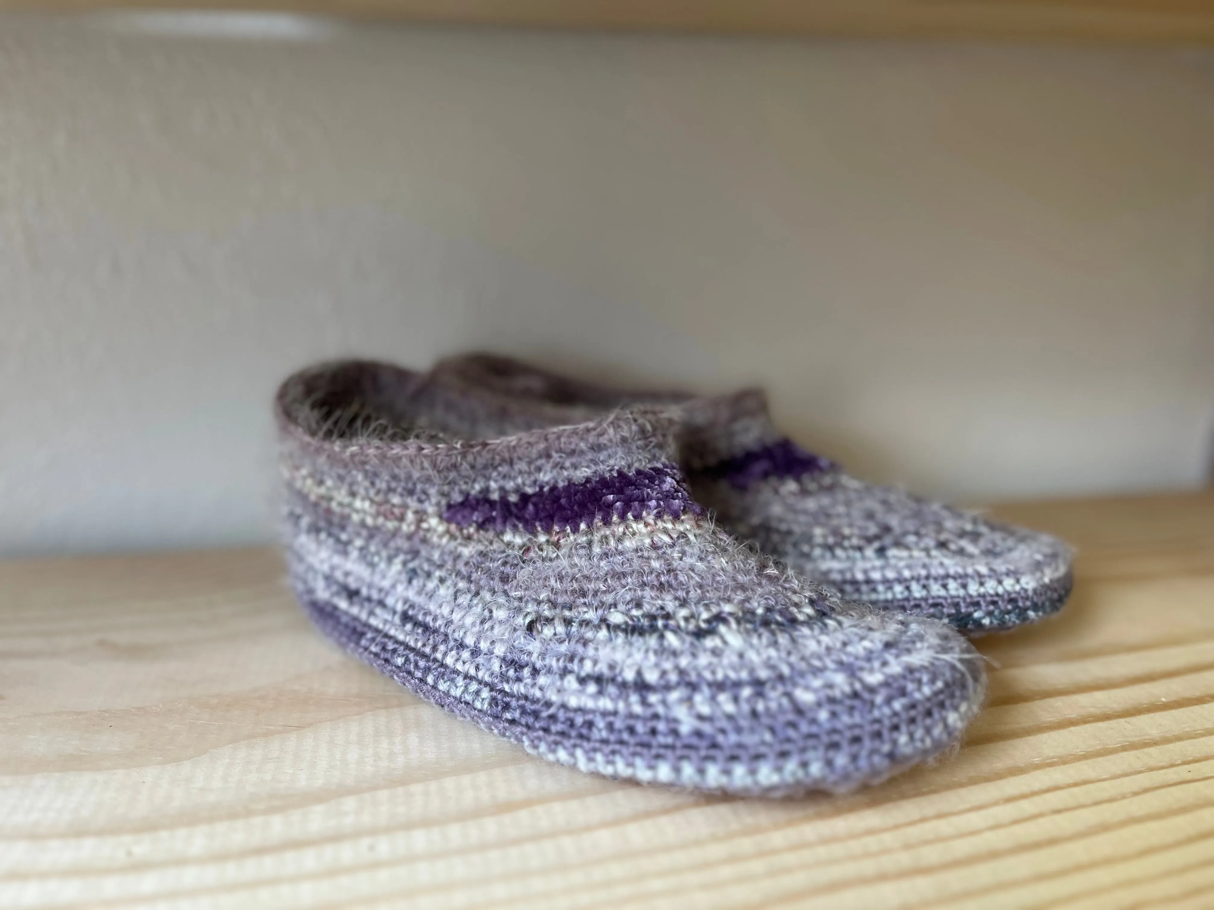 Cozy Crochet, Leather Bottom, Sheepskin Slippers