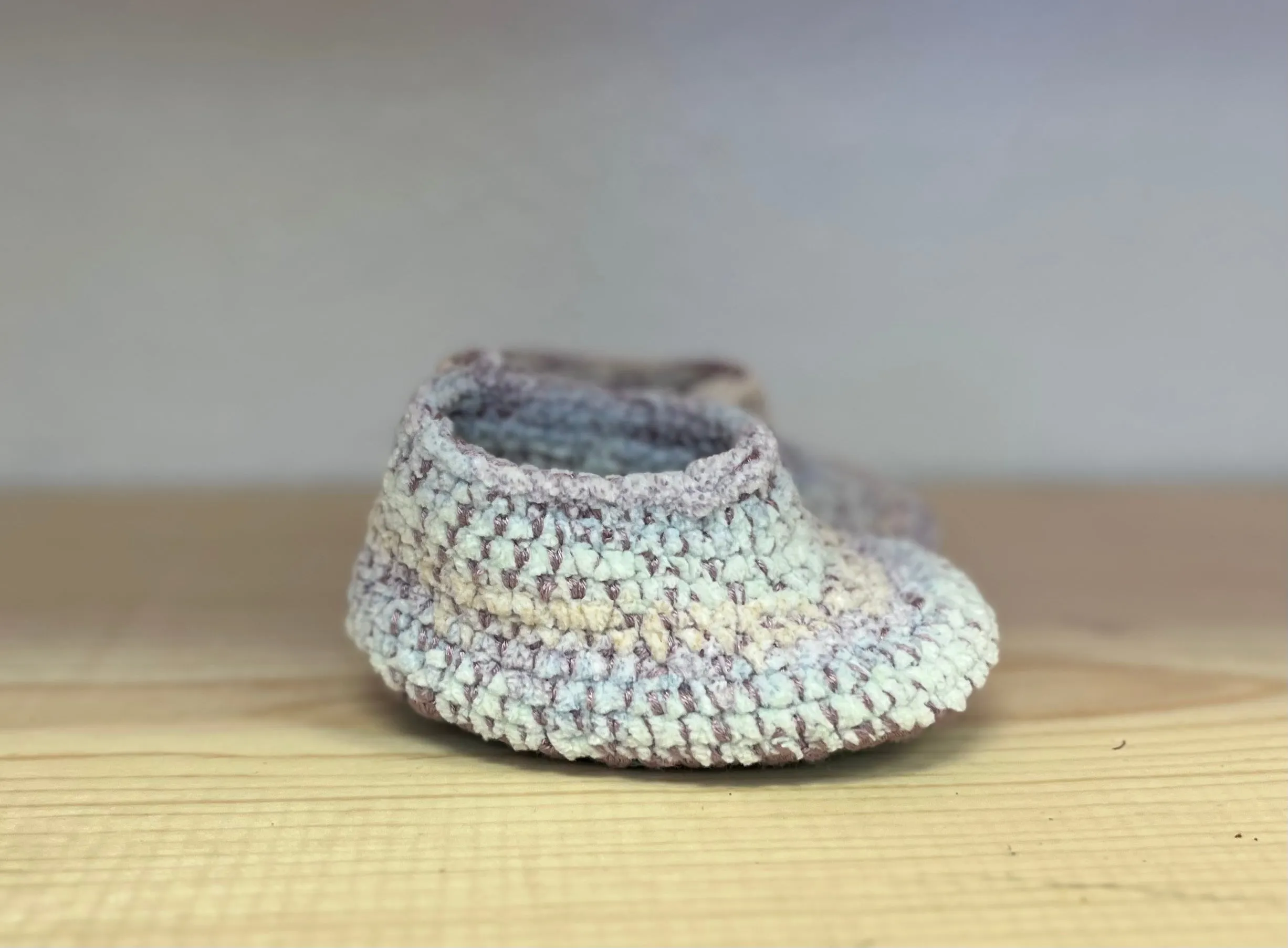 Cozy Crochet, Leather Bottom, Sheepskin Slippers