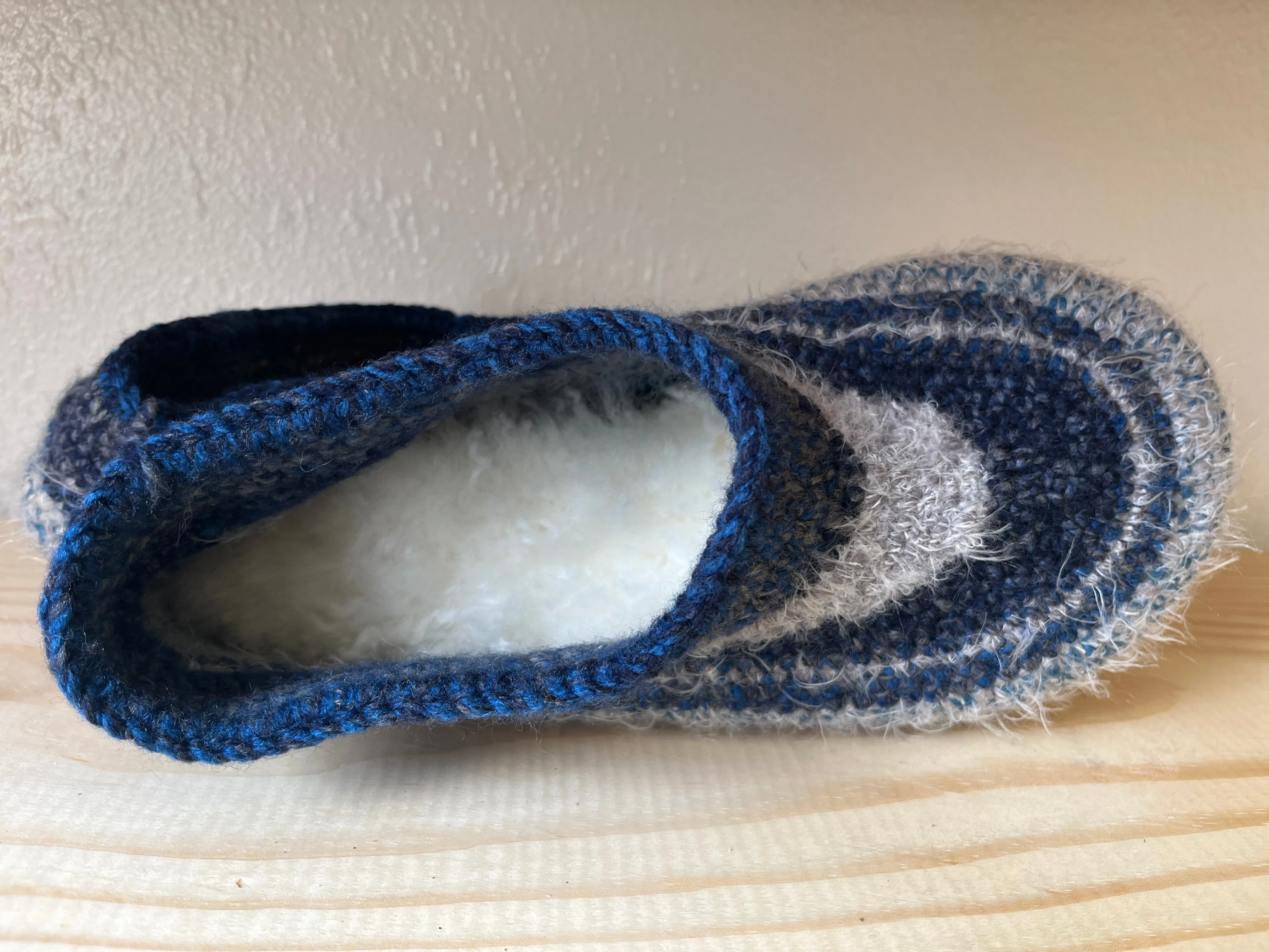Cozy Crochet, Leather Bottom, Sheepskin Slippers
