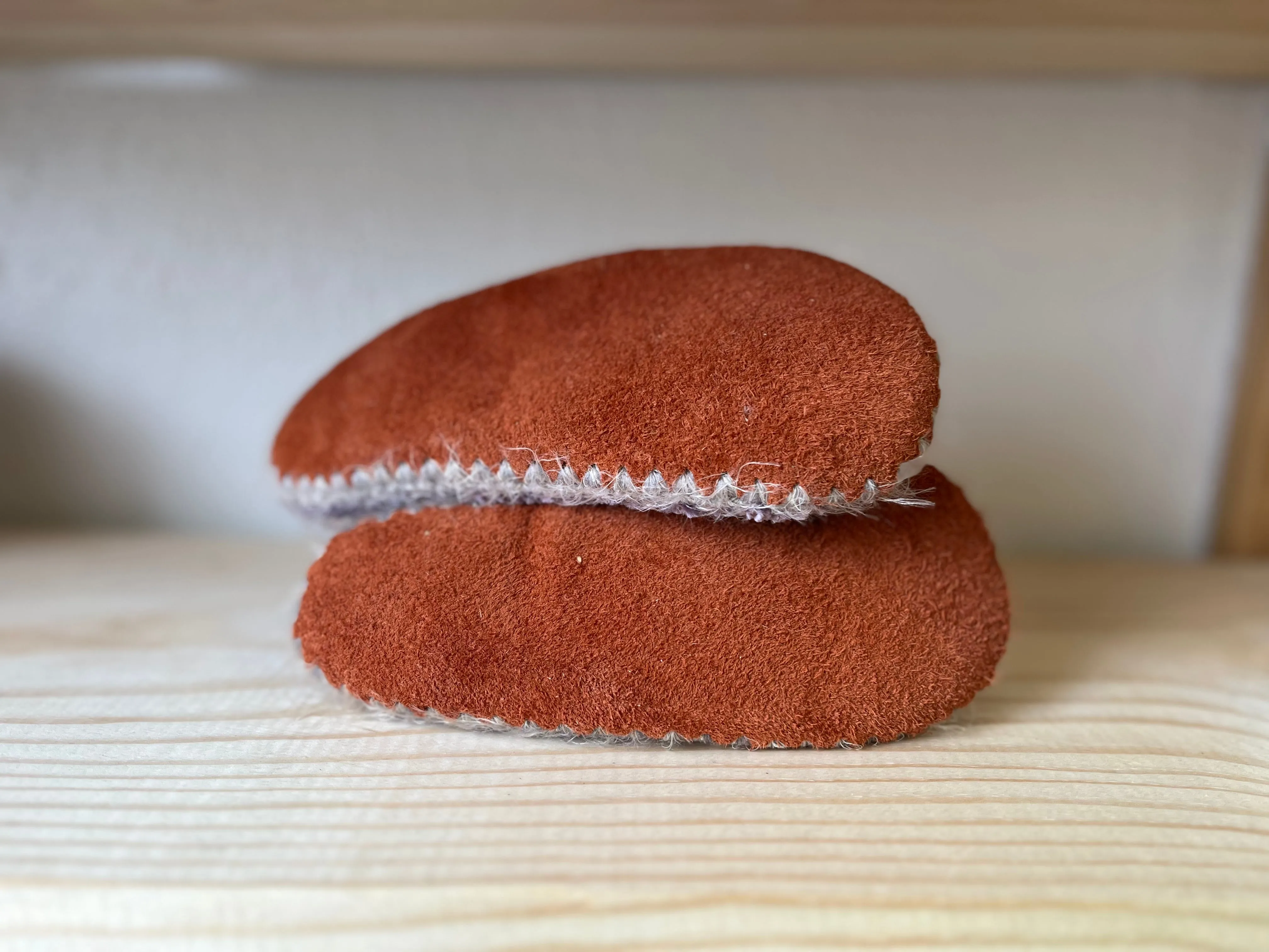 Cozy Crochet, Leather Bottom, Sheepskin Slippers