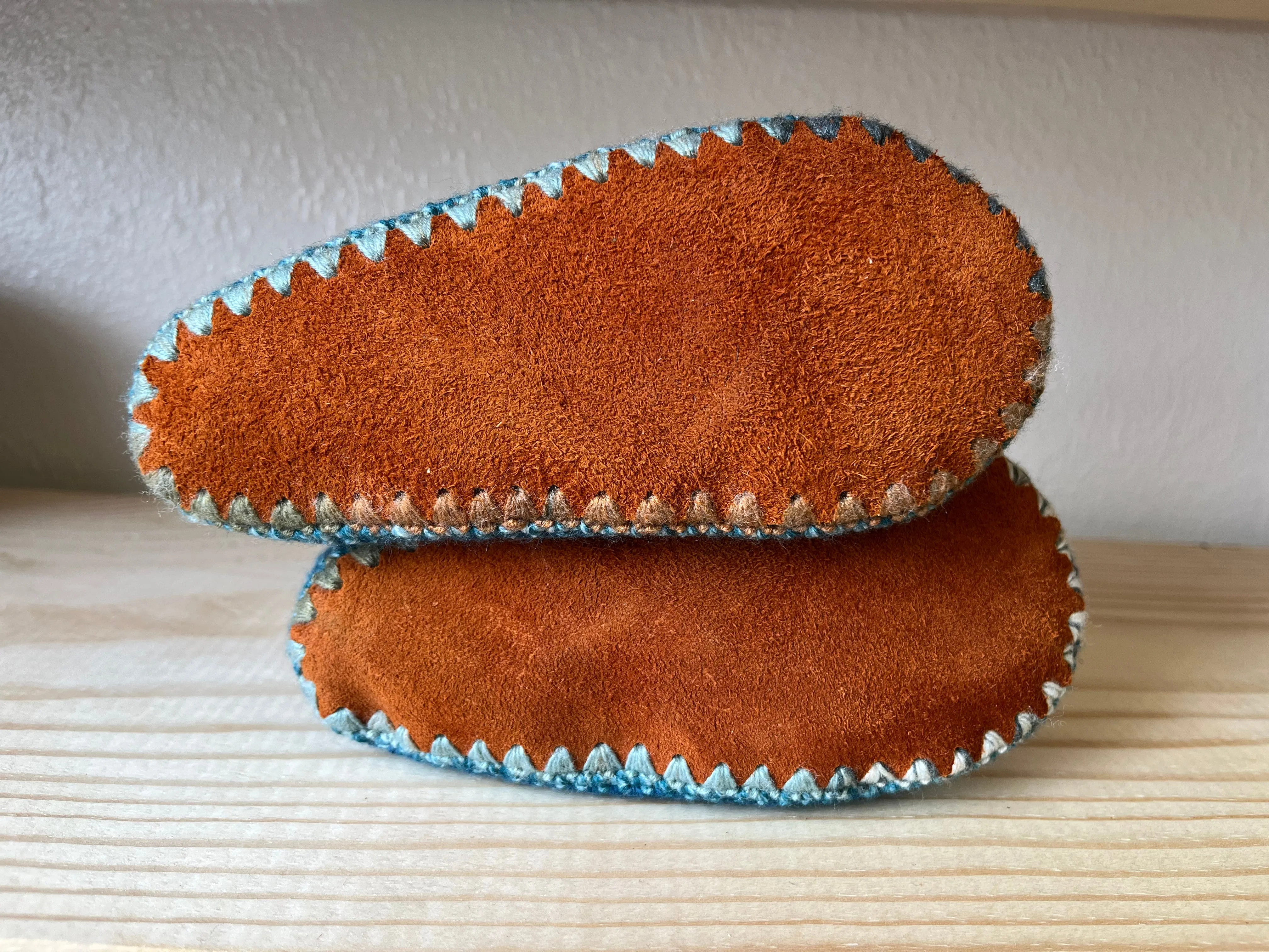 Cozy Crochet, Leather Bottom, Sheepskin Slippers