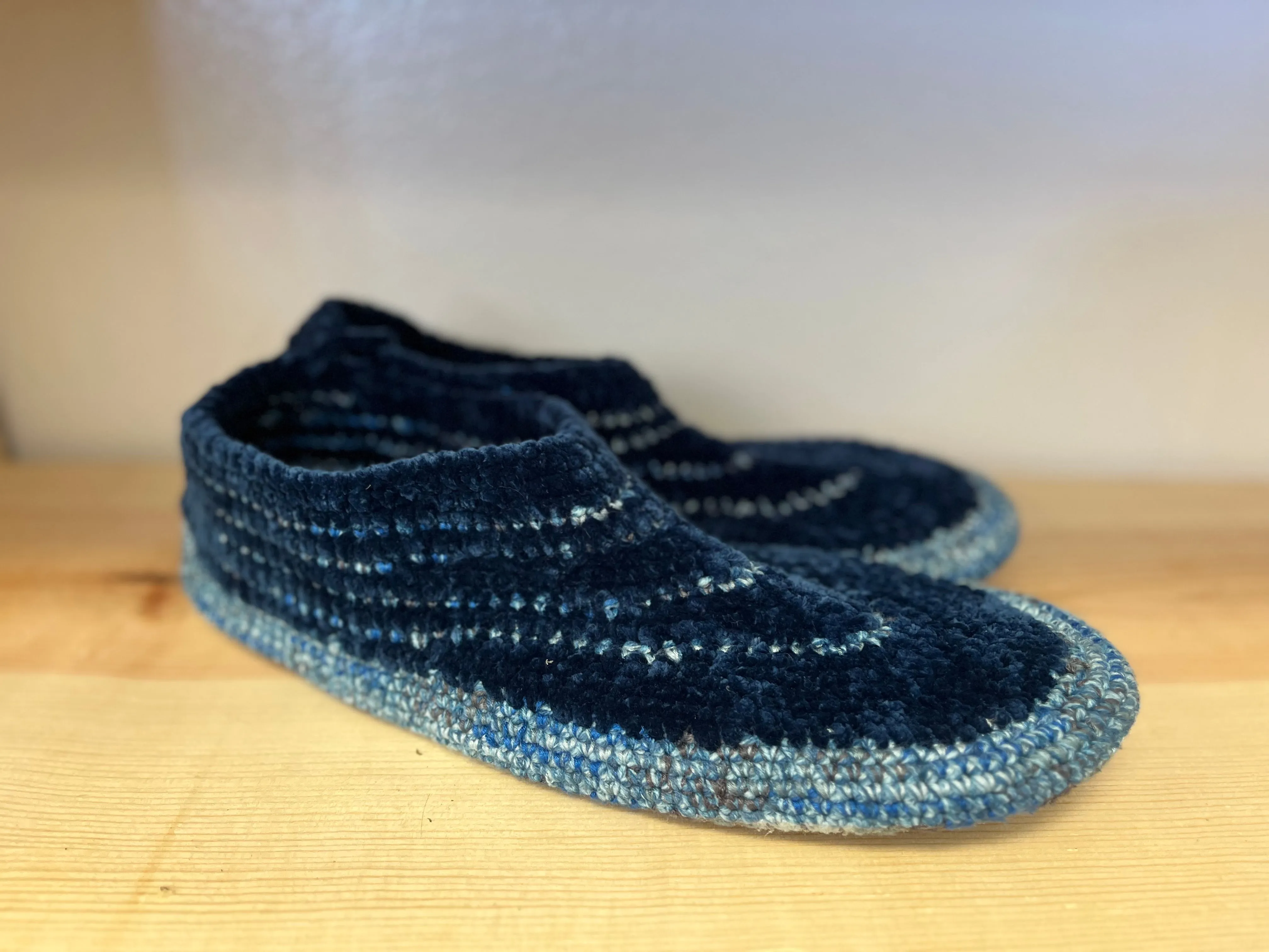 Cozy Crochet, Leather Bottom, Sheepskin Slippers
