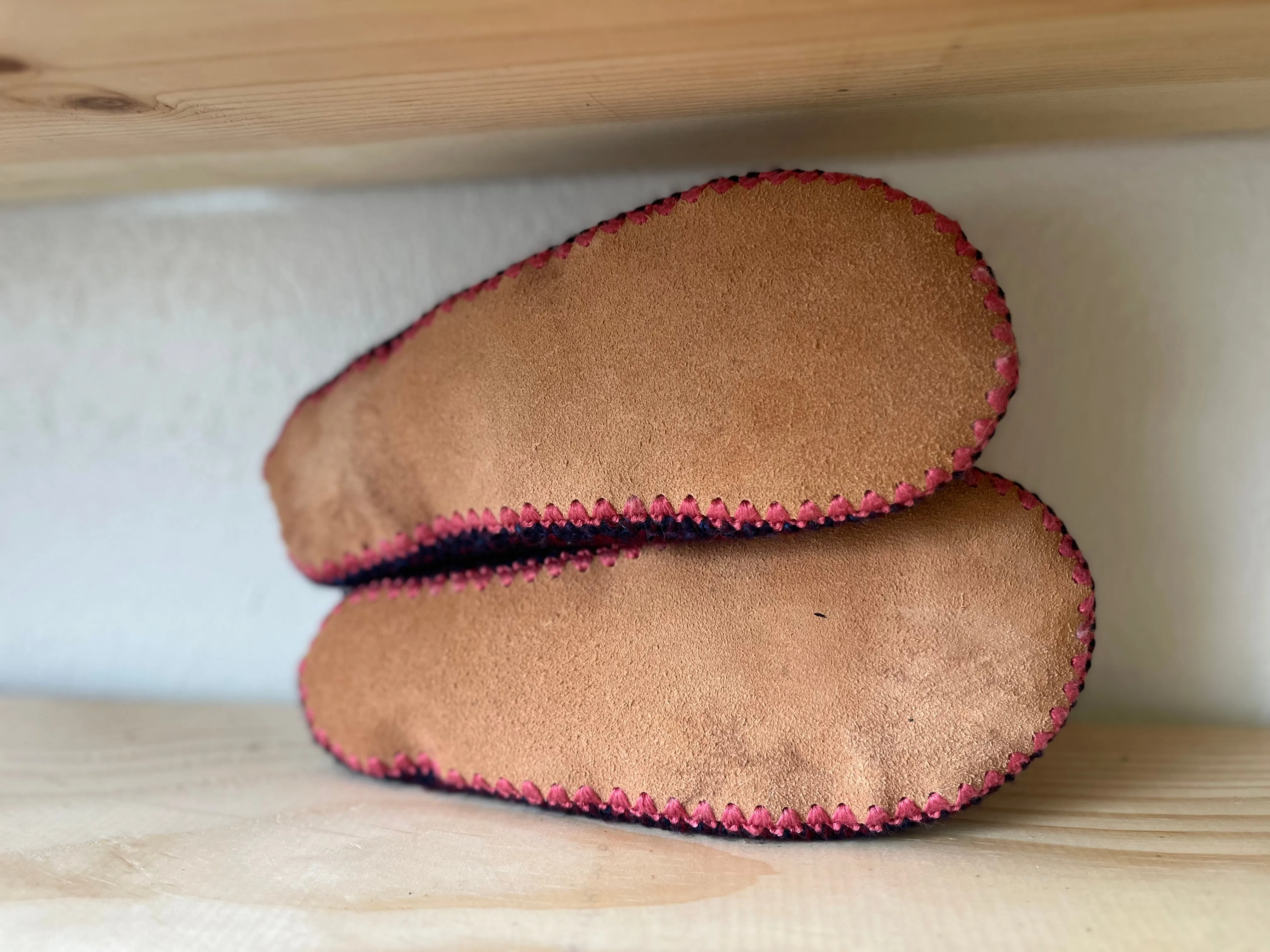 Cozy Crochet, Leather Bottom, Sheepskin Slippers