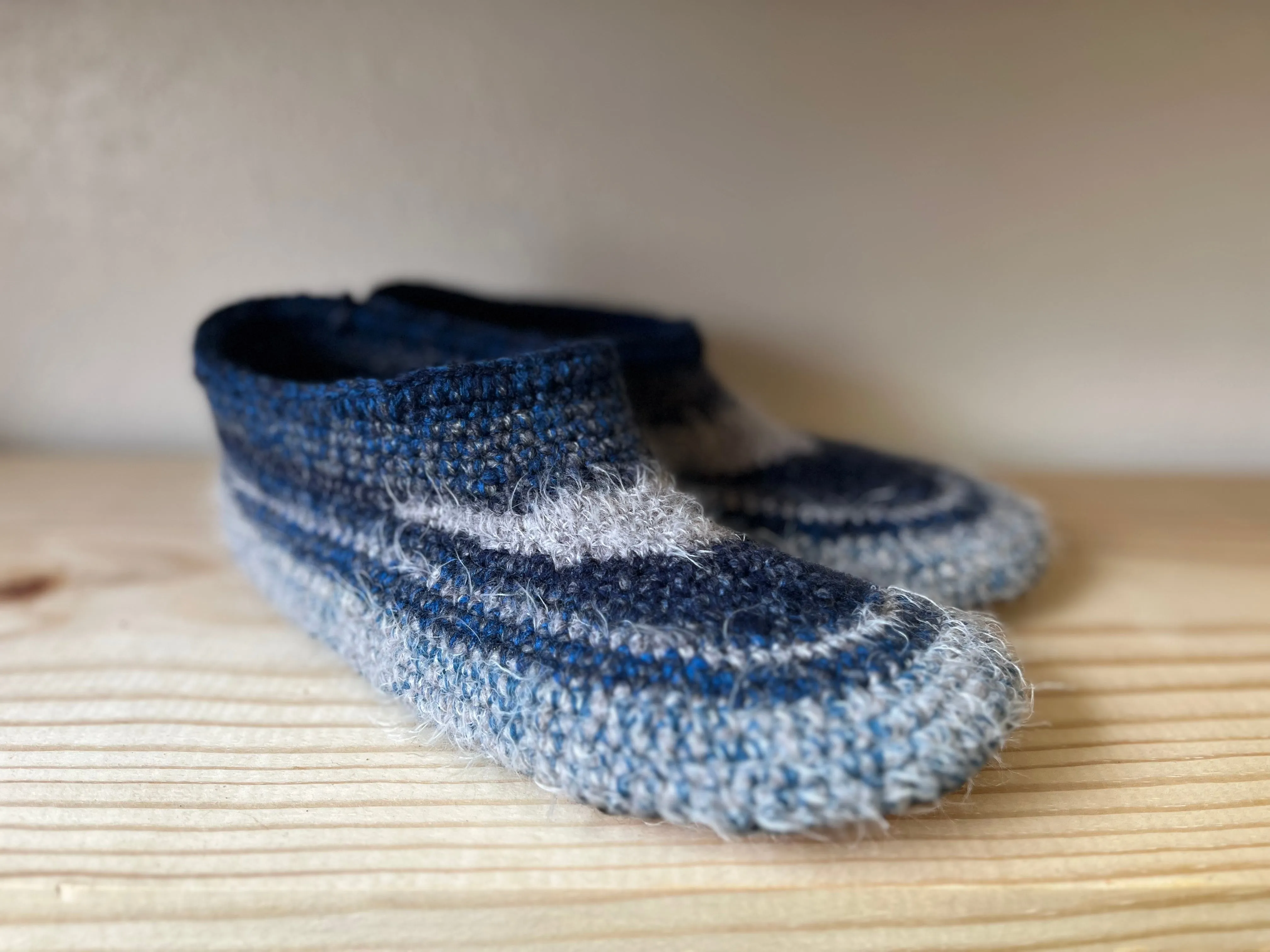 Cozy Crochet, Leather Bottom, Sheepskin Slippers