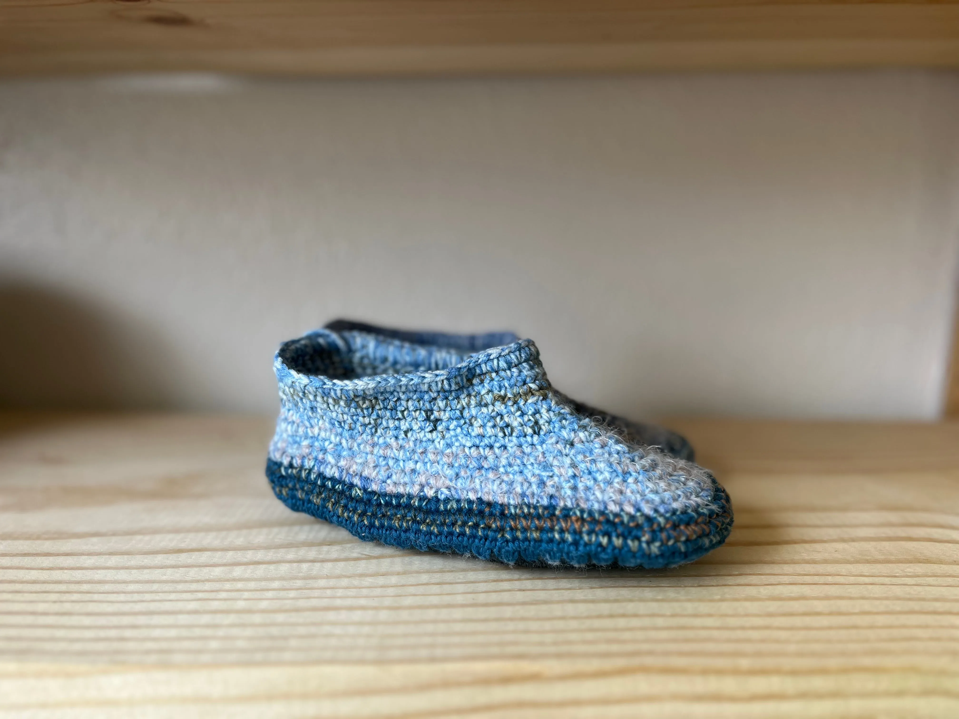 Cozy Crochet, Leather Bottom, Sheepskin Slippers