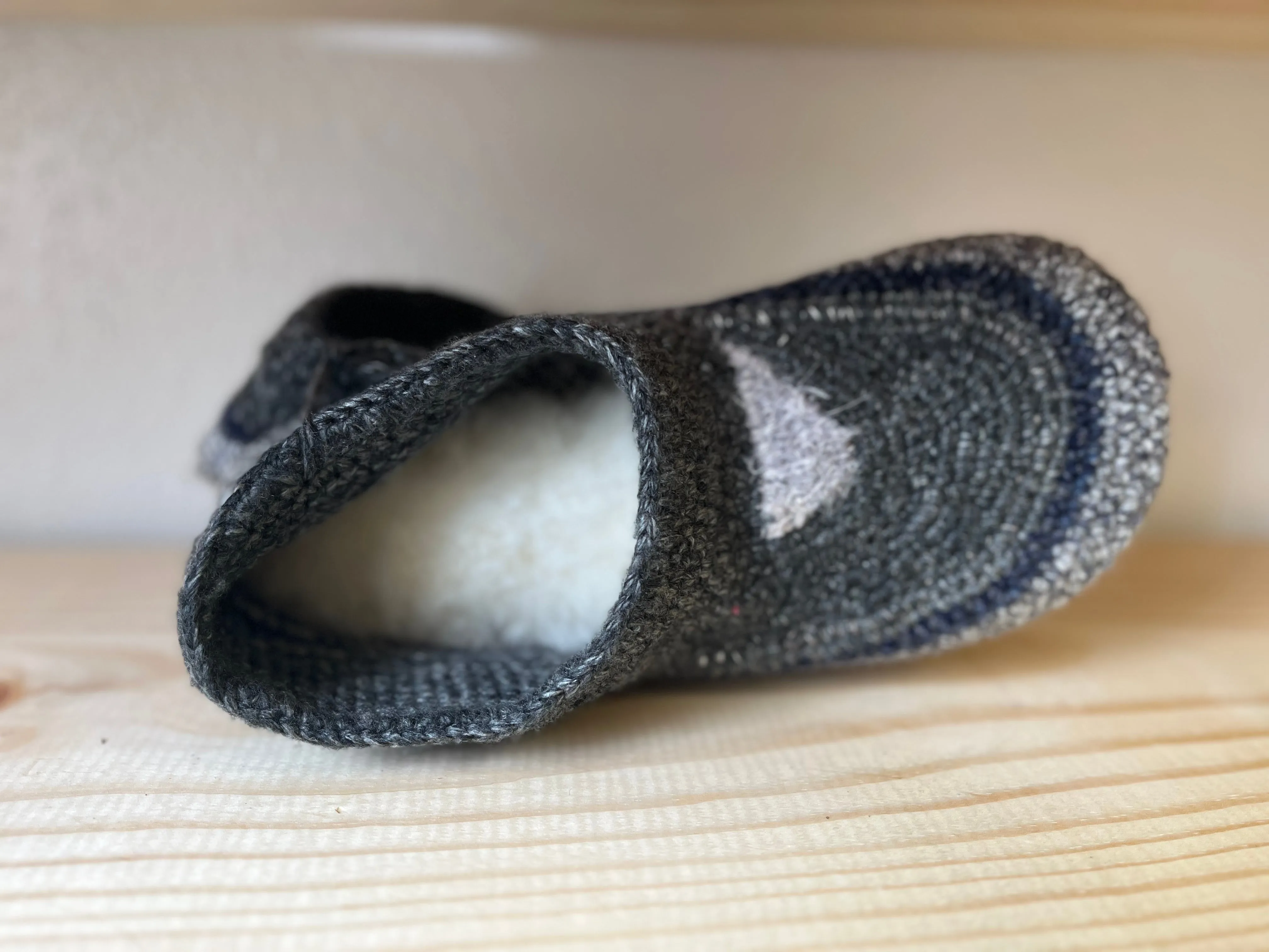 Cozy Crochet, Leather Bottom, Sheepskin Slippers