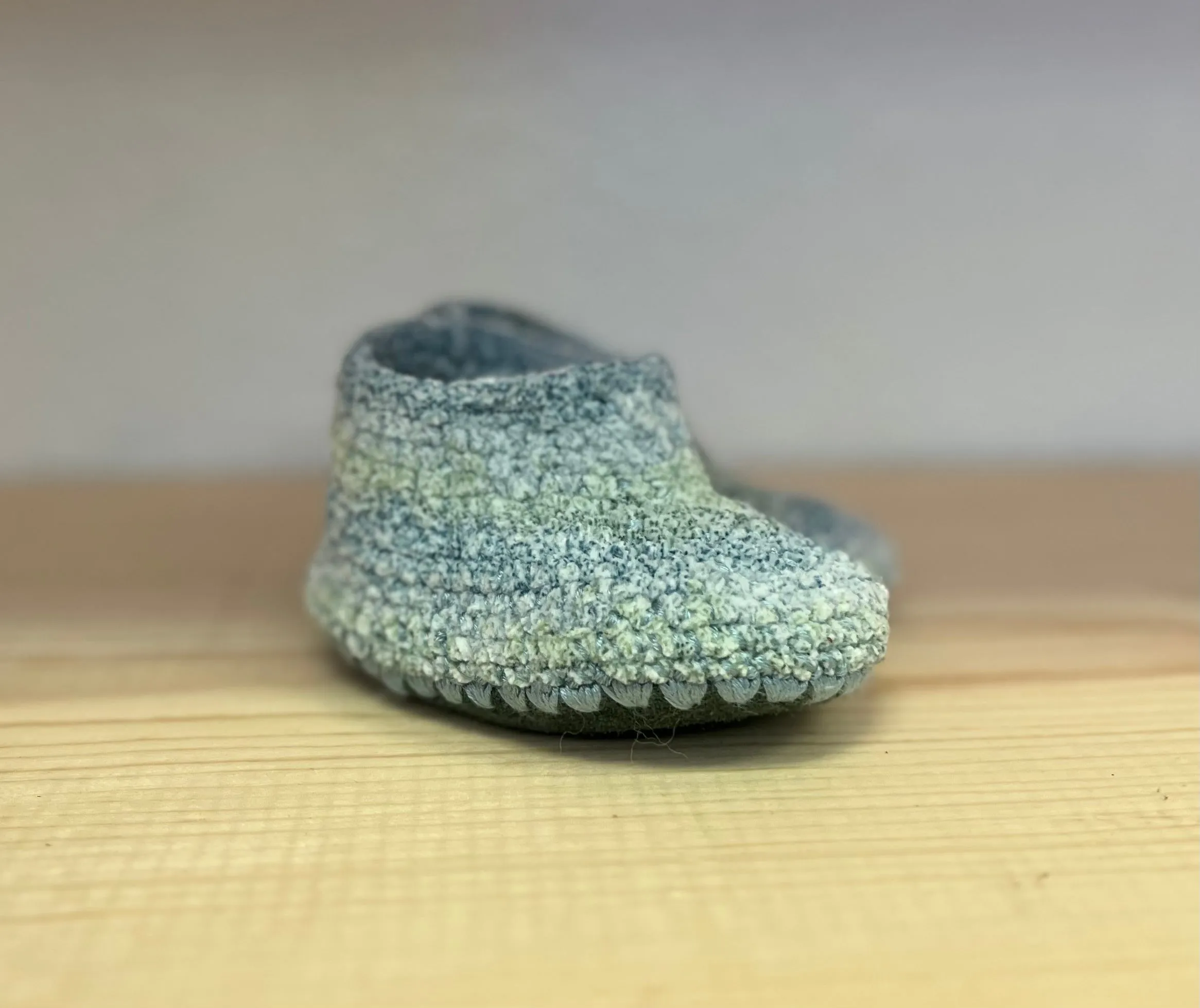 Cozy Crochet, Leather Bottom, Sheepskin Slippers