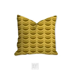 Crescent moon pillow, yellow moons, mid century, boho modern pillow, Interior decor, home decor, pillow cover and insert, accent pillow