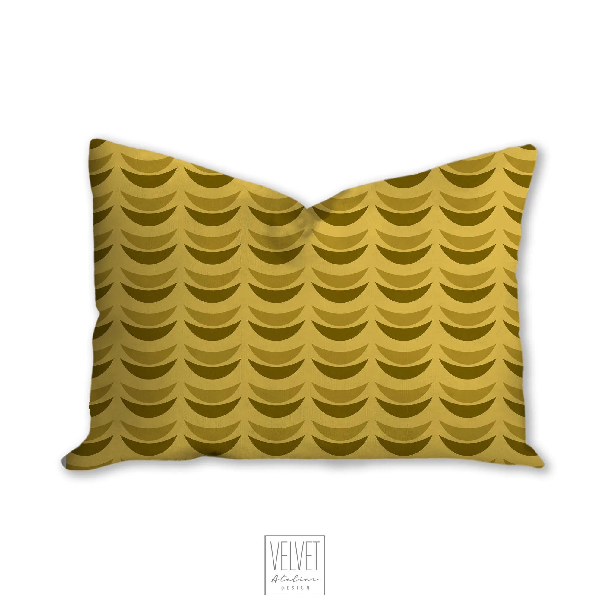 Crescent moon pillow, yellow moons, mid century, boho modern pillow, Interior decor, home decor, pillow cover and insert, accent pillow