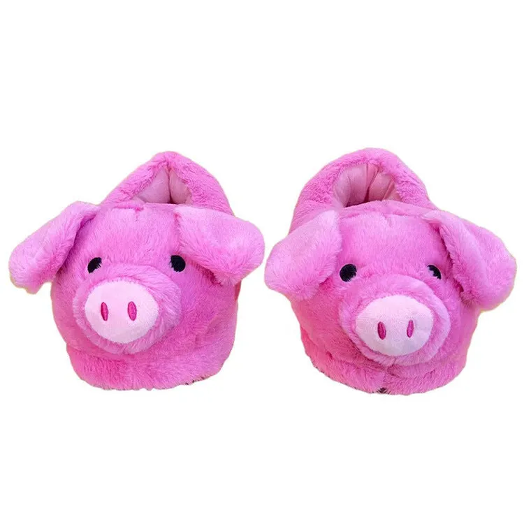 Cute Graffiti Pig Plush Slippers - Cozy and Fun Footwear for All Ages