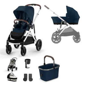 Cybex Gazelle S Essential Bundle - Silver/Ocean Blue