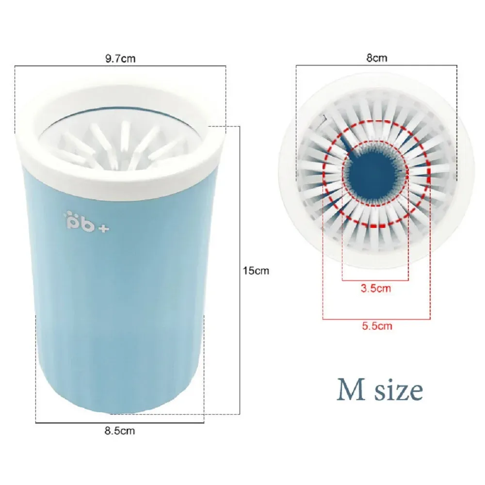Dog Paw Cleaner Cup with Soft Silicone Brush for All Dog Sizes