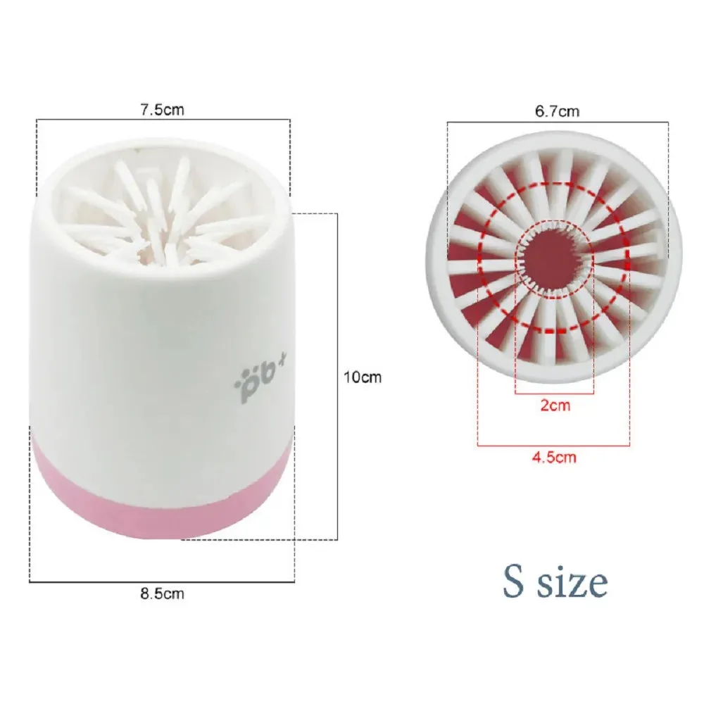 Dog Paw Cleaner Cup with Soft Silicone Brush for All Dog Sizes
