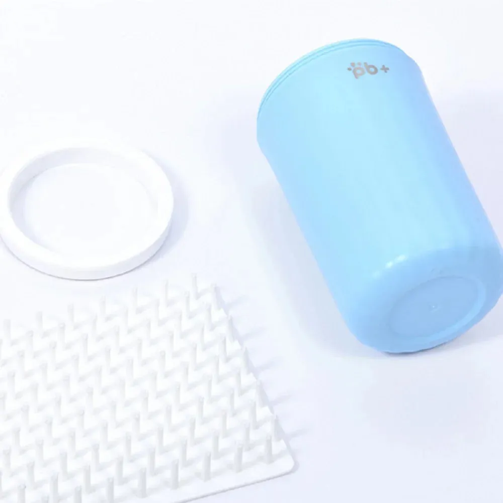 Dog Paw Cleaner Cup with Soft Silicone Brush for All Dog Sizes