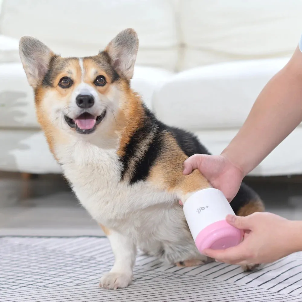 Dog Paw Cleaner Cup with Soft Silicone Brush for All Dog Sizes