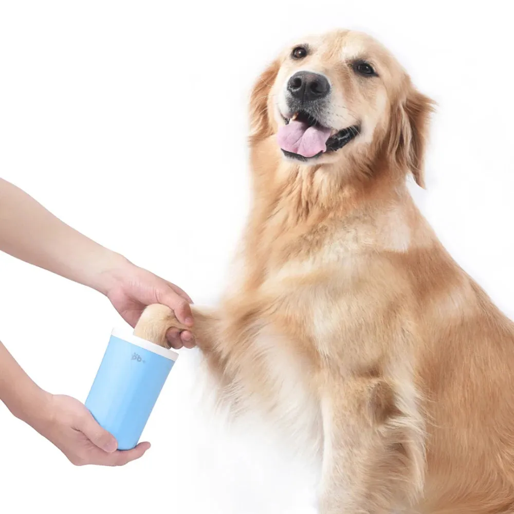 Dog Paw Cleaner Cup with Soft Silicone Brush for All Dog Sizes
