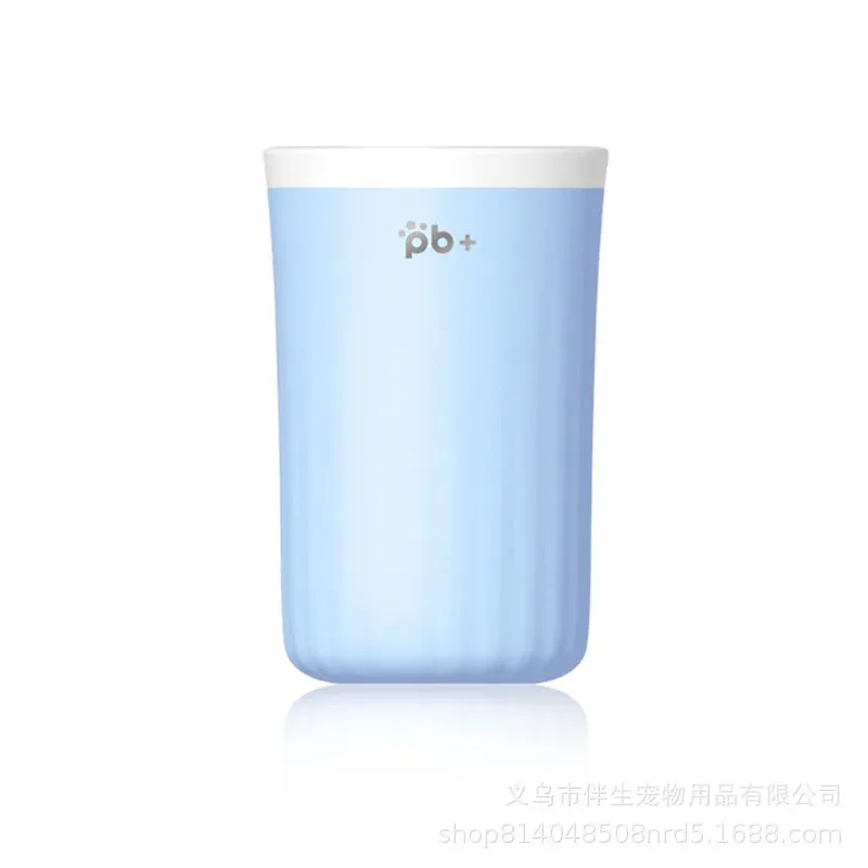 Dog Paw Cleaner Cup with Soft Silicone Brush for All Dog Sizes