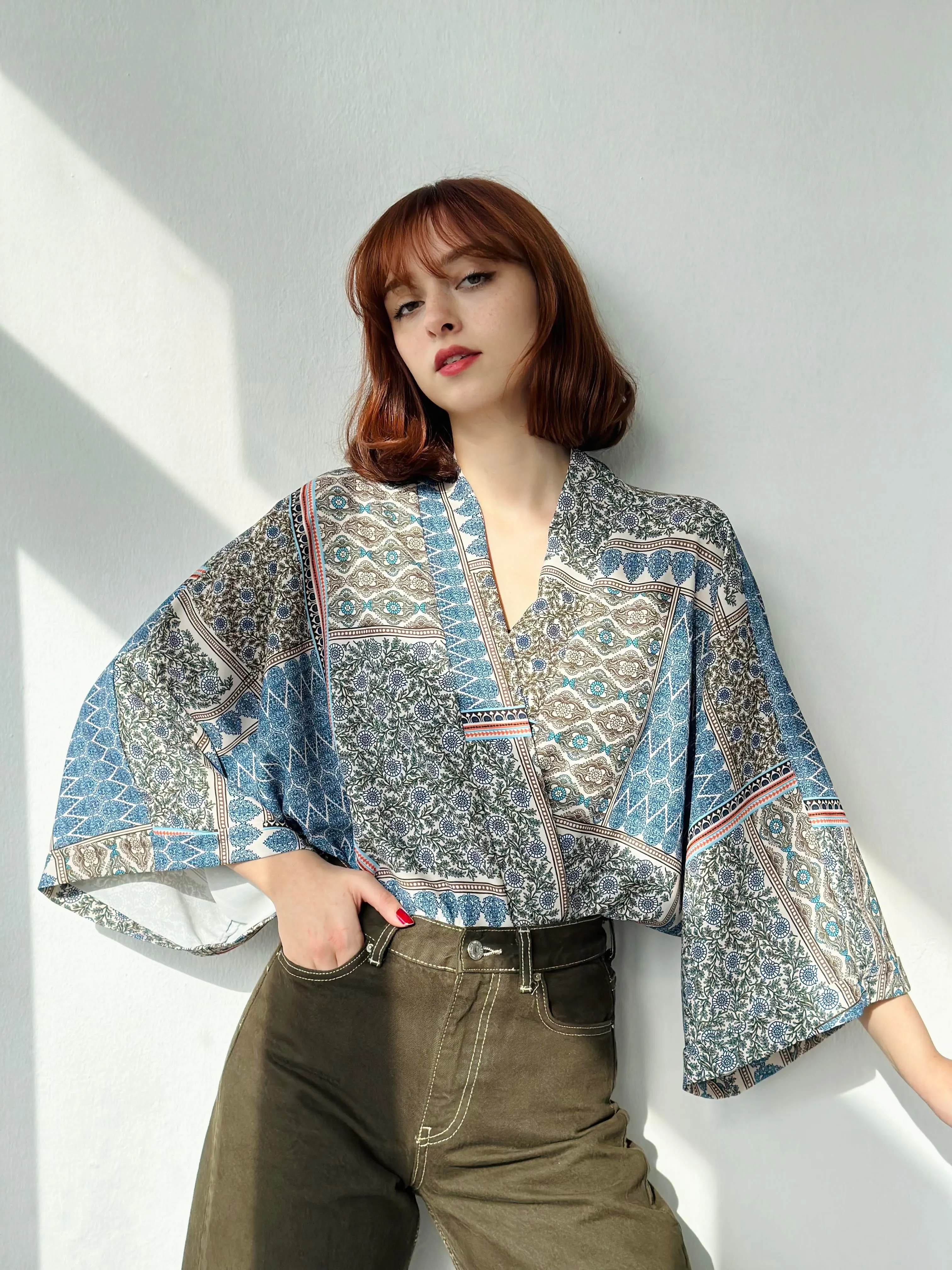 Enigma in Indigo Mini Kimono