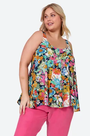 Esprit Tank - Navy Flourish