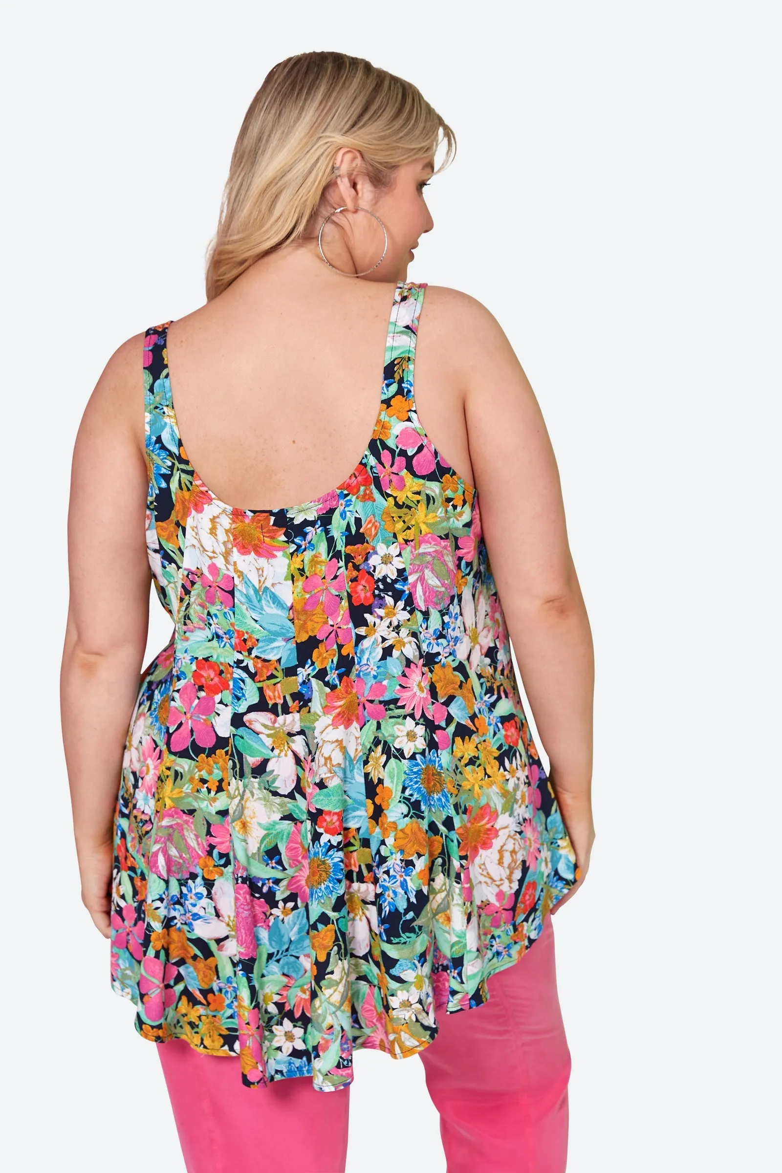 Esprit Tank - Navy Flourish