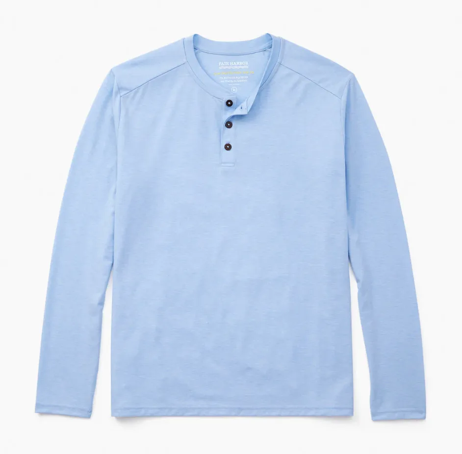 Fair Harbor Seabreeze Henley - Blue Glow