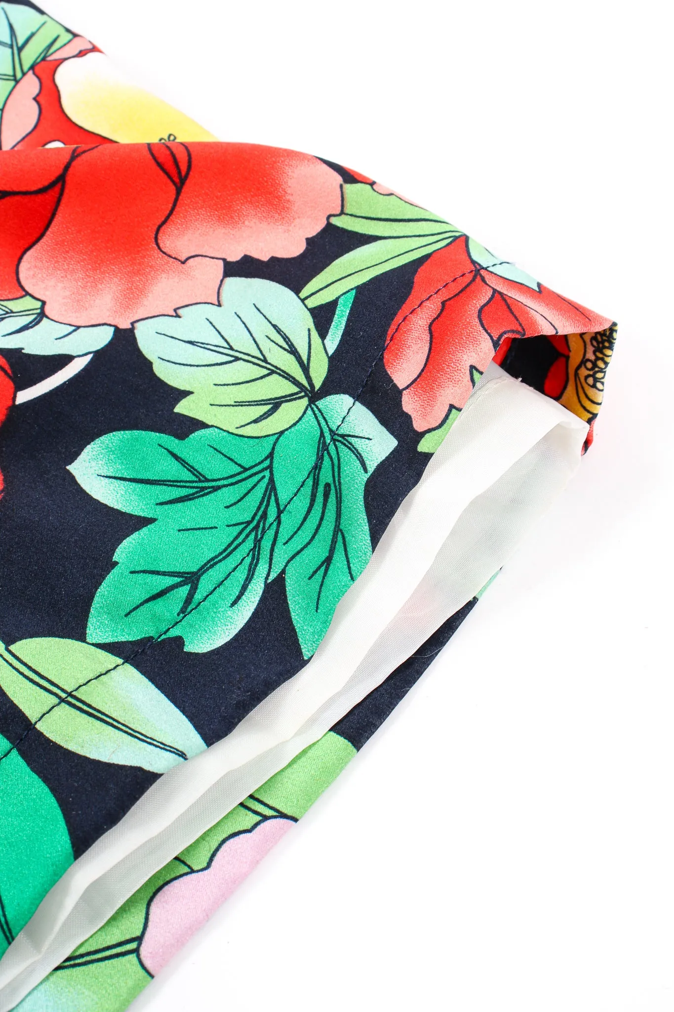 Floral Silk Poncho & Pant Lounge Set