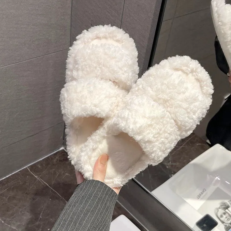 Fluffy Bear Slippers