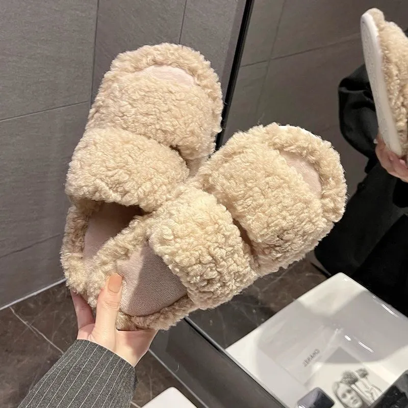 Fluffy Bear Slippers