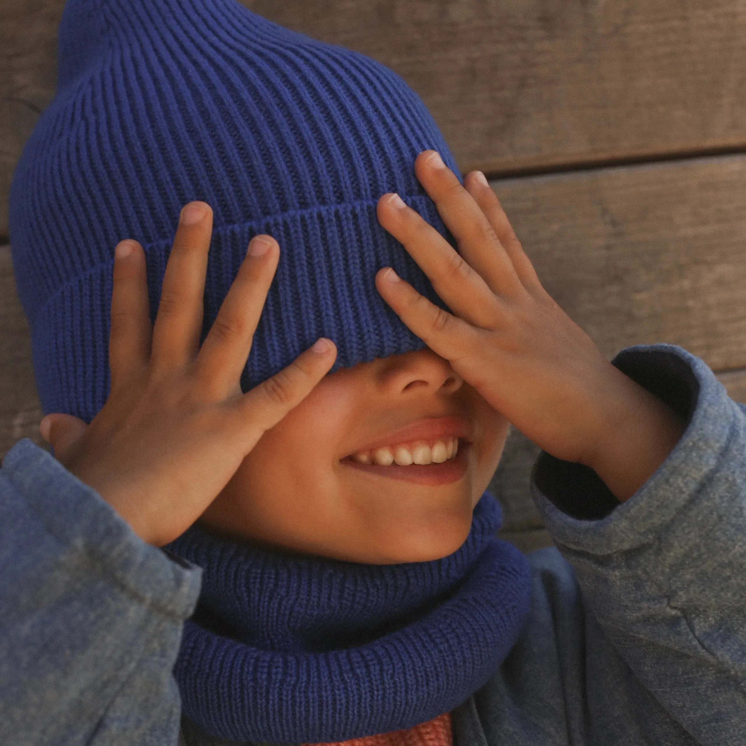 Fonzie Merino Wool Beanie (Cobalt)