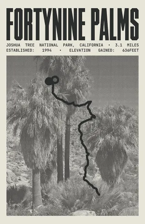 Fortynine Palms Oasis Trail Poster | Joshua Tree National Park Prints