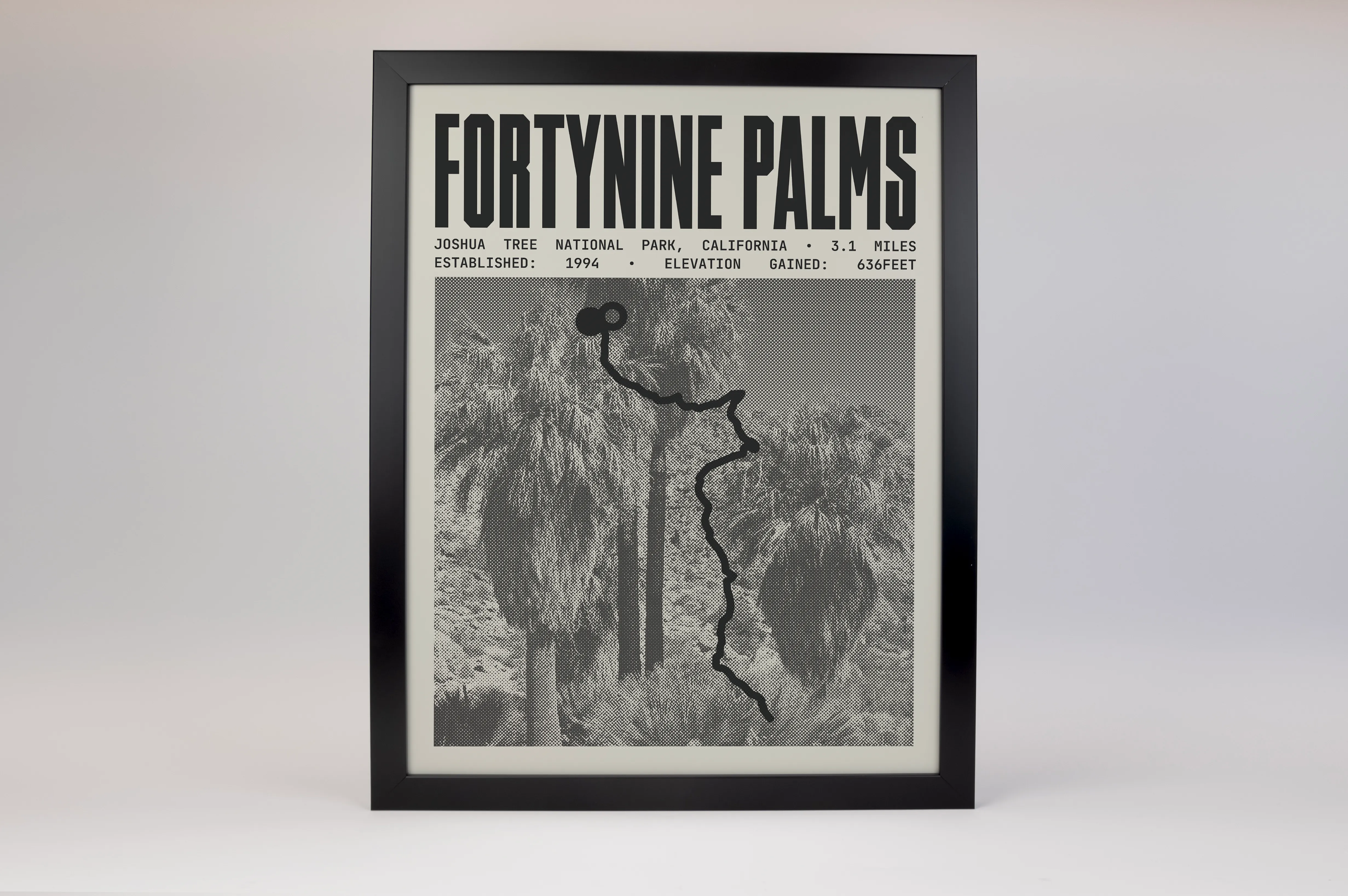 Fortynine Palms Oasis Trail Poster | Joshua Tree National Park Prints