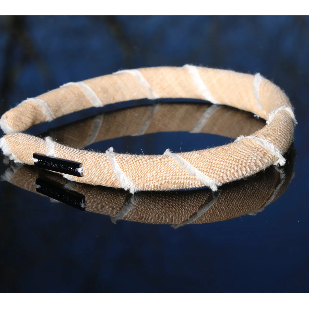Frayed Seaside Linen Headband / Multiple Colors