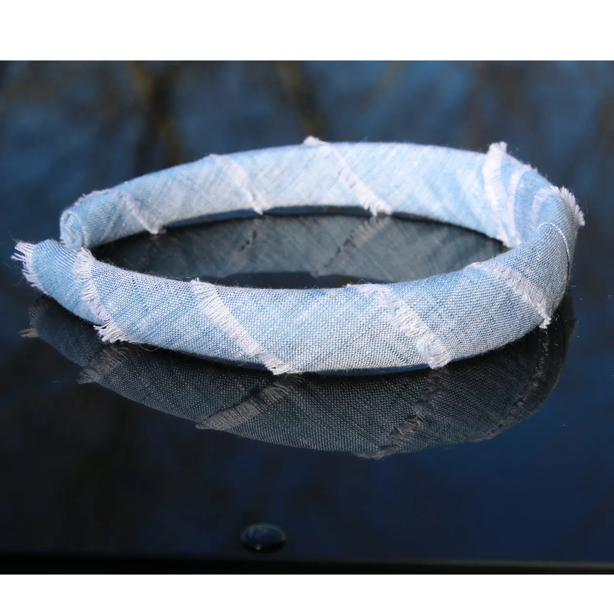 Frayed Seaside Linen Headband / Multiple Colors
