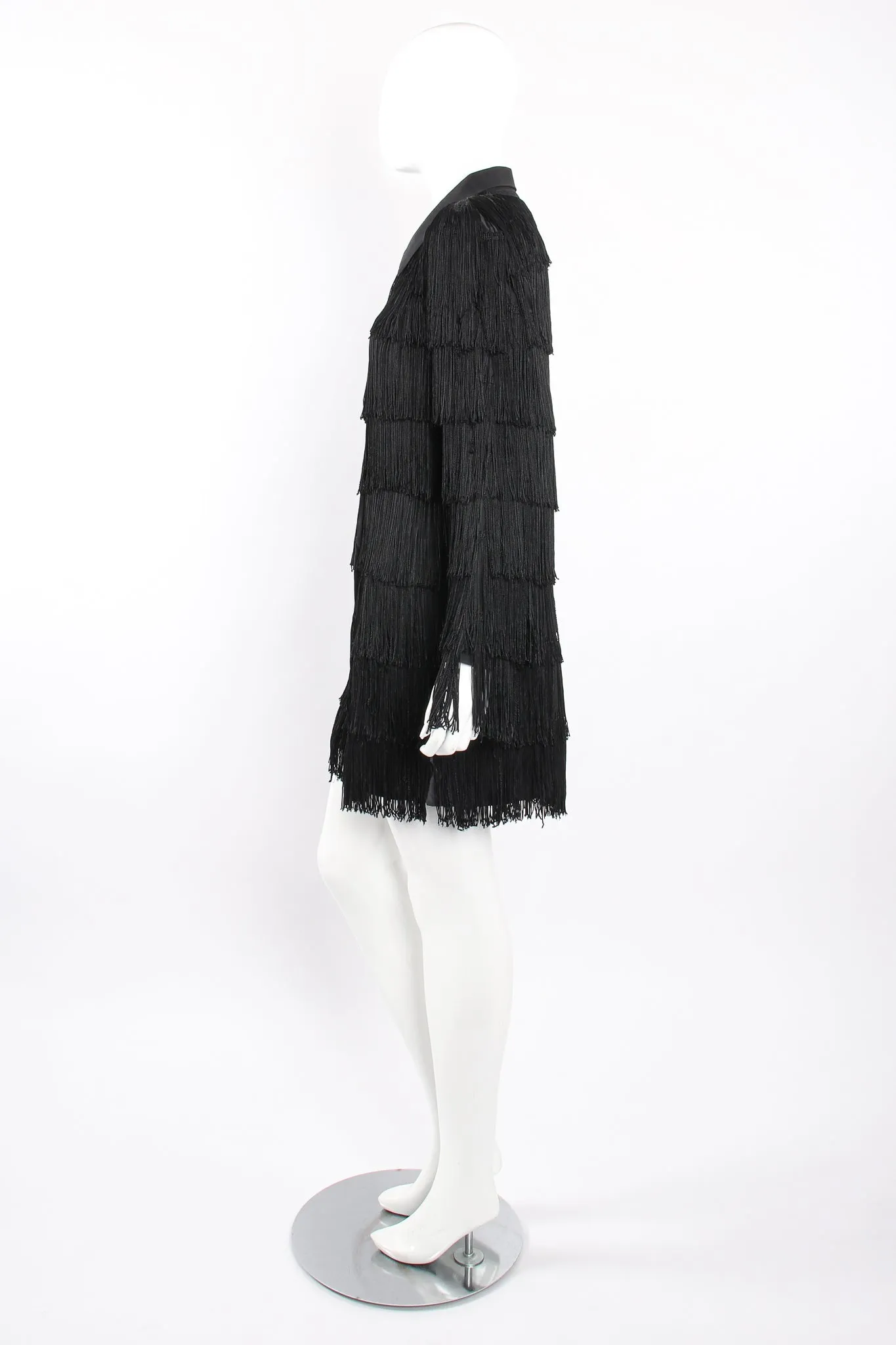Fringed Shimmy Shirt Dress