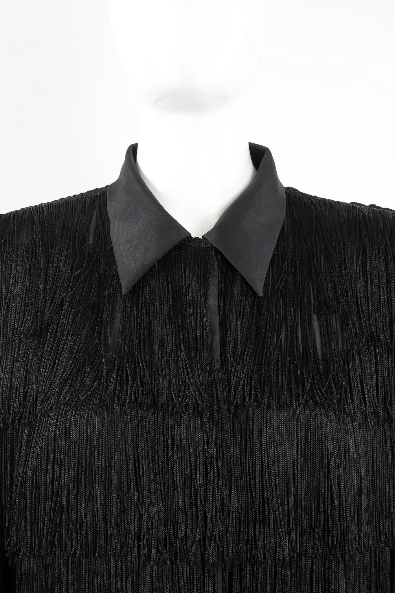 Fringed Shimmy Shirt Dress