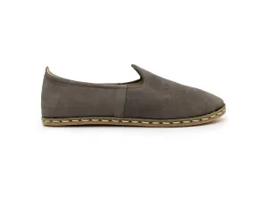 Grey Leather Loafers