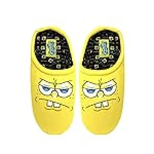 Ground Up International SpongeBob SquarePants Cozy Adult Slippers, Yellow, 7-8