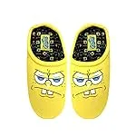 Ground Up International SpongeBob SquarePants Cozy Adult Slippers, Yellow, 7-8