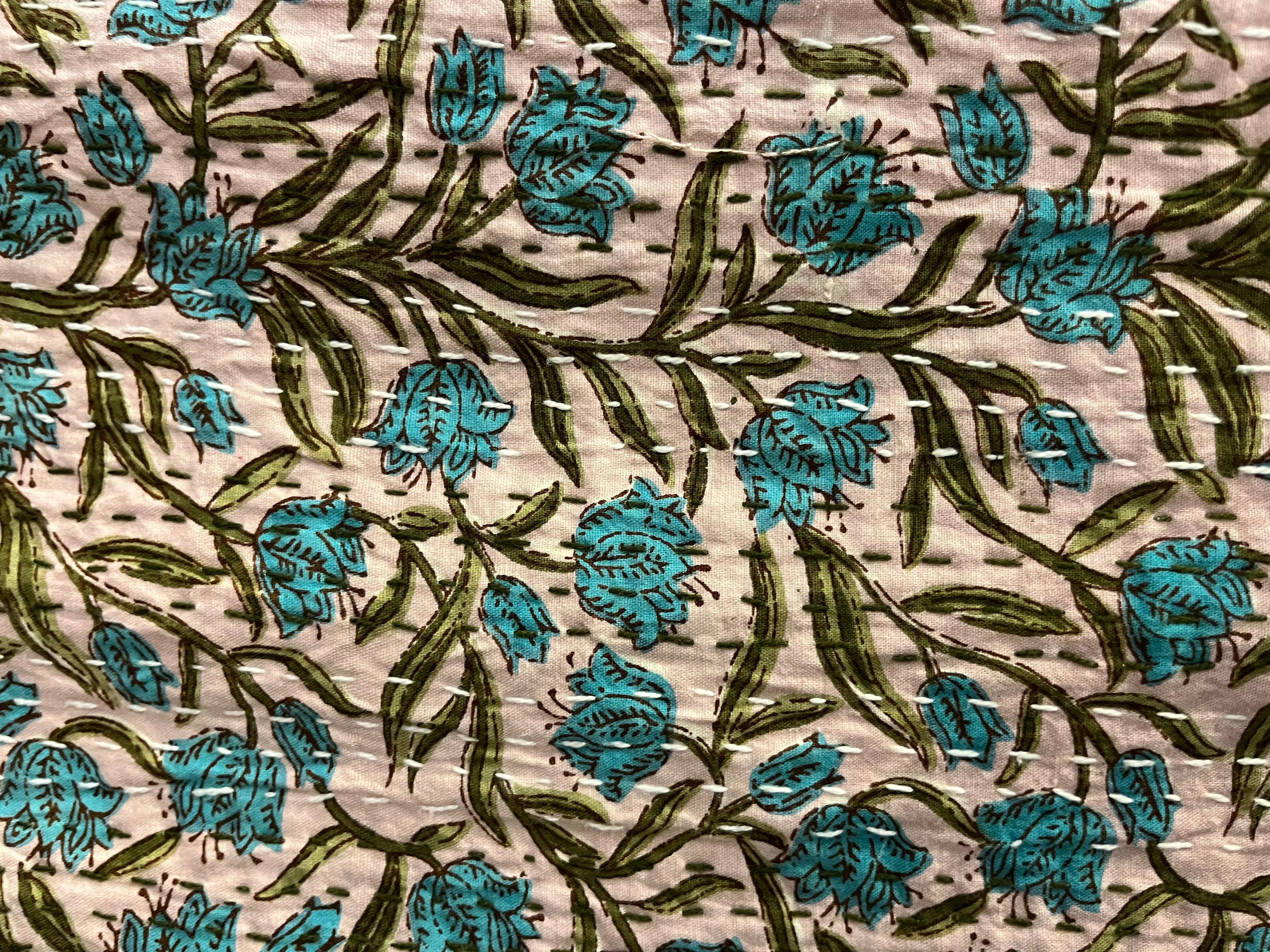 Handmade 100% Cotton Printed Kantha Quilted Kimono Jacket