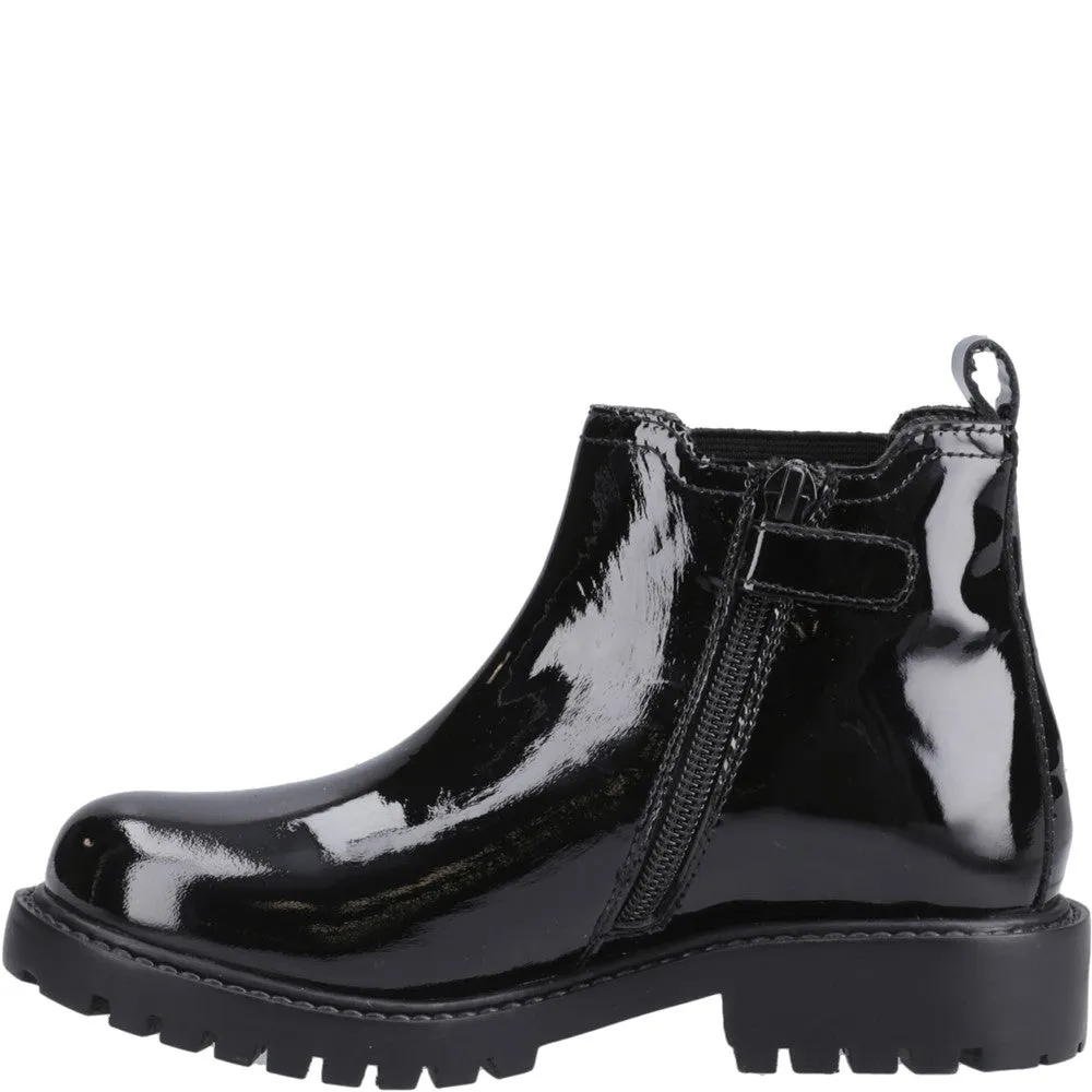 Hush Puppies Ariella Chelsea Patent Junior School Shoes