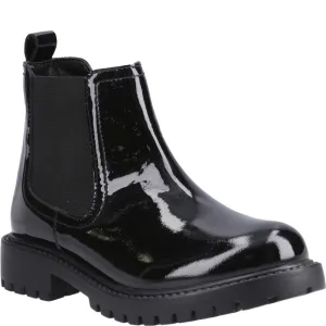 Hush Puppies Ariella Chelsea Patent Junior School Shoes