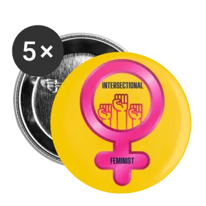 Intersectional Feminist Buttons large 2.2'' (Value 5-pack)