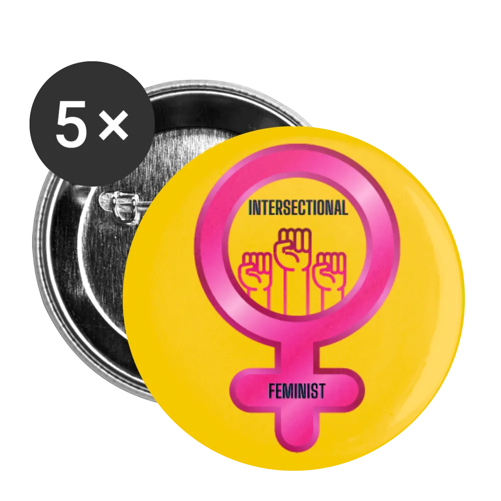 Intersectional Feminist Buttons large 2.2'' (Value 5-pack)