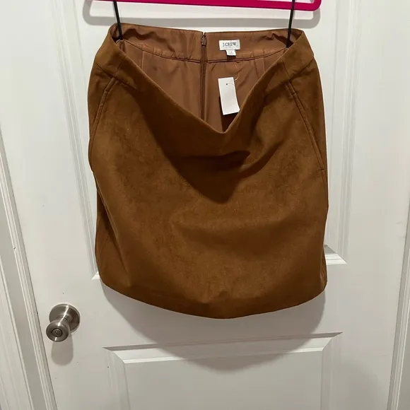 J.Crew NWT Faux-suede Mini Skirt - New Women | Color: Brown | Size: 14
