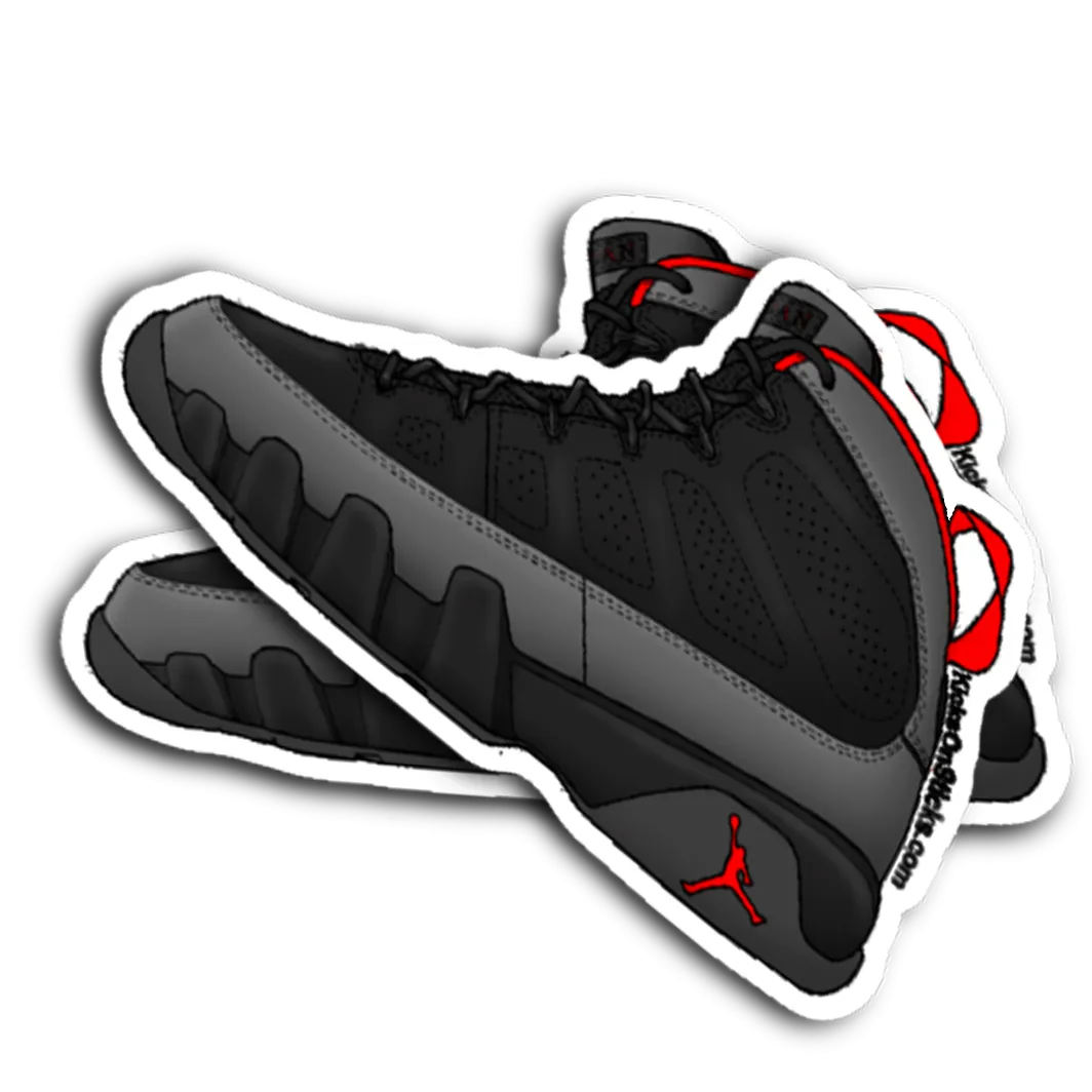 Jordan 9 "Charcoal" Sneaker Sticker