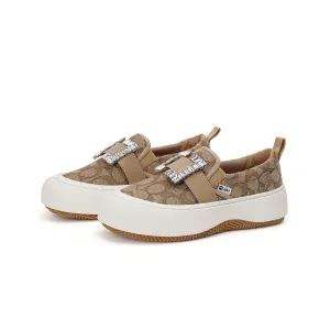 Joy & Mario Women’s Slip-on Fabric Platform Loafers